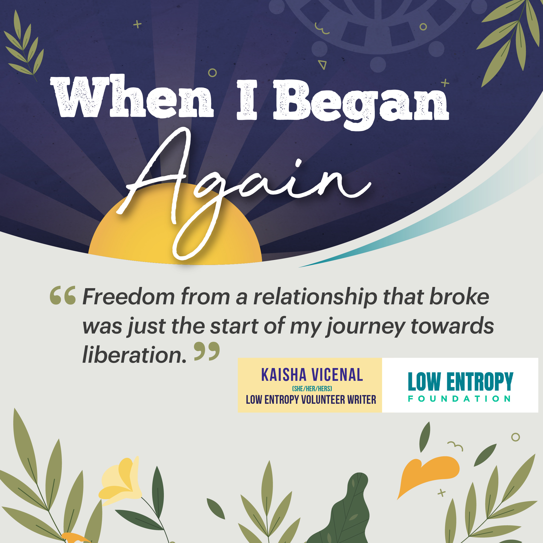 When I Began Again